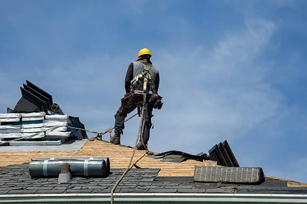 Professional Roof Replacement technician working in Tillery, NC